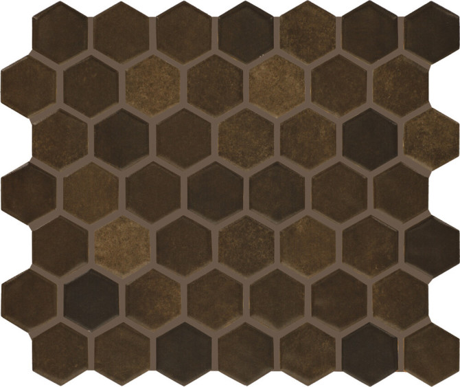 Studio Haven Espresso 1-1/2″ Hexagon Mosaic Matte