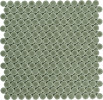 Hexes And O’S Gray 3/4″ Penny Round Mosaic Glossy