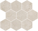 Rendezvous Cross Cut Cream 11×13 Hexagon Mosaic Matte Rectified