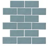 Artezen Classic Blue 2×4 Brick-Joint Mosaic Glossy