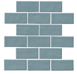 Artezen Classic Blue 2×4 Brick-Joint Mosaic Glossy Artezen Classic Blue 2×4 Brick-Joint Mosaic Glossy