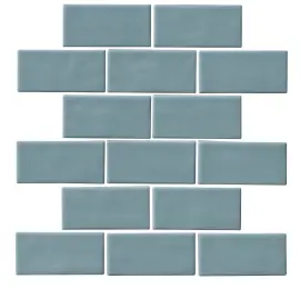 Artezen Classic Blue 2×4 Brick-Joint Mosaic Glossy