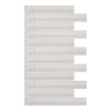 EcoCarat Granas Line White 1×3 Internal Corner Mosaic