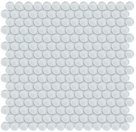 Bliss Element Glass Ice 12×12 Penny Round Mosaic