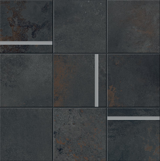 Alchemy Magnet 4×4 Glass Mosaic Matte with Glass Rods