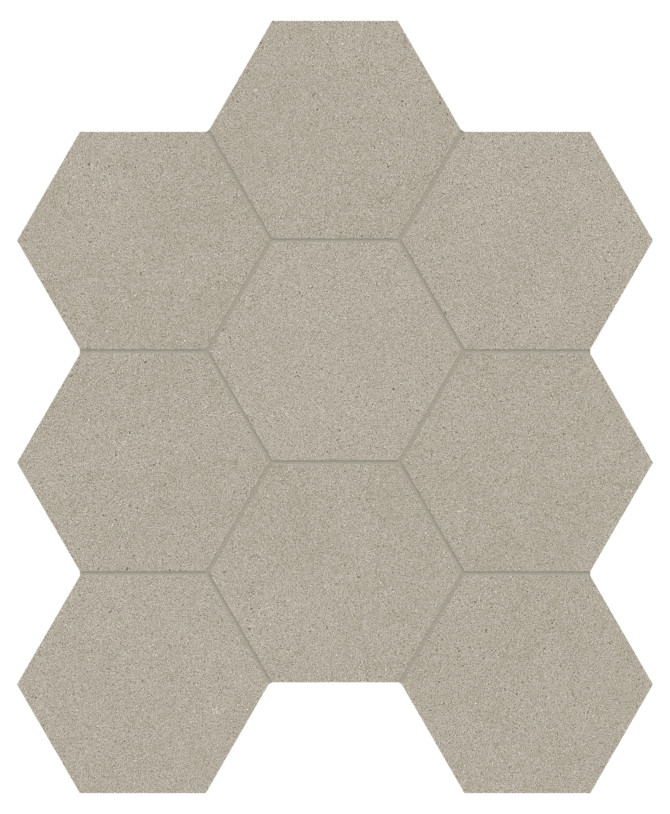 Serena Valley 4″ Hexagon Mosaic Organic Matte