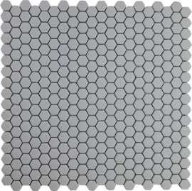 Bloom Light Gray 11×11 Mini Hexagon Mosaic Matte