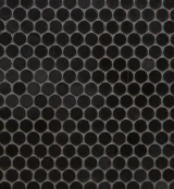 Tribeca Basic Black 11×11 Penny Round Mosaic Honed