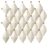 Castellina White And Brass 13×12 Harlequin Mosaic Polished