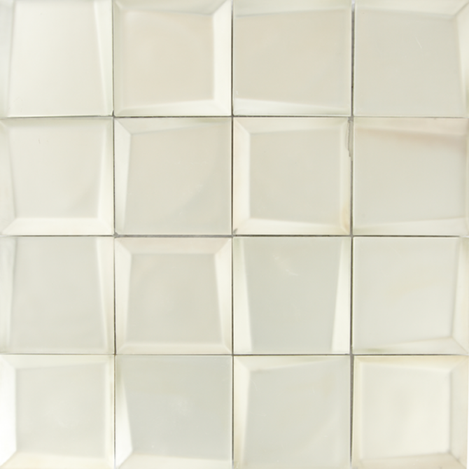 Sideview Glass Silver 3×3 Mosaic Matte