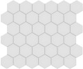 Nantucket Silver 2″ Hexagon Mosaic Matte Unglazed