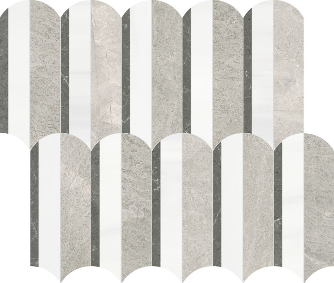 Waterjet Stone Mosaics Mist 11×12 Hydros Mosaic Honed