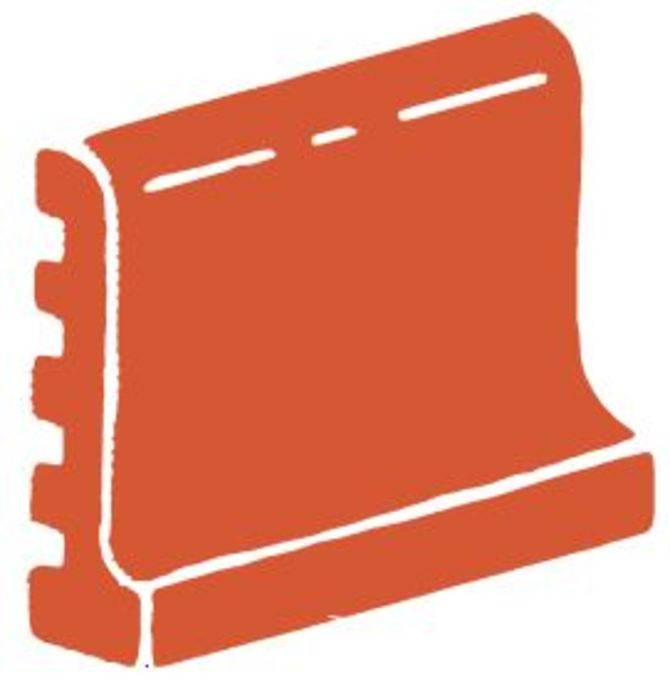 Quarry Summitville Red Flashed 5×6 Round Top Cove Base 12mm