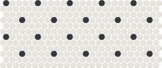 Unglazed Mosaics – Porcelain Retro Dot 1″ Penny Round Mosaic