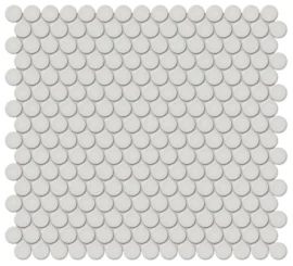 Nantucket Light Gray 3/4″ Penny Round Mosaic Matte