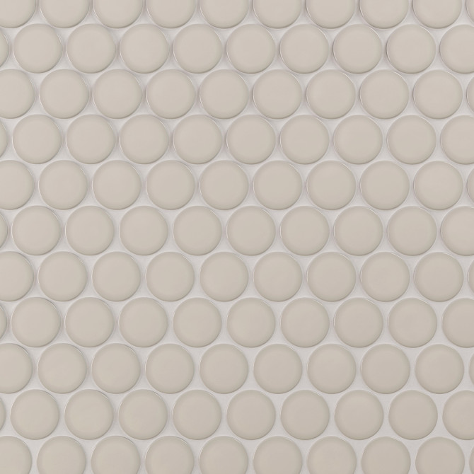 6th Avenue Fog 11×12 Penny Round Mosaic Gloss