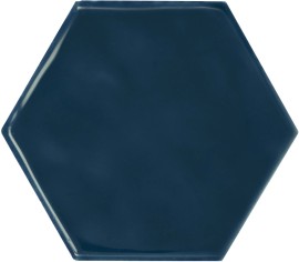 Playscapes Midnight Blue 4″ Hexagon Wall Tile Glossy