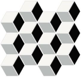 Color Story Mosaics Matte Designer White 2×3 Cube Mosaic Matte