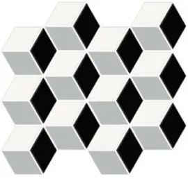 Color Story Mosaics Matte Designer White 2×3 Cube Mosaic Matte
