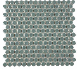 Mosaics Teal 3/4″ Penny Round Mosaic