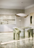 Luce Grey 24x48 and 2x2 Hexagon Mosaic