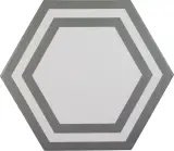 Floor Collection Dark Gray 8×9 Hexagon Deco Field Tile Semi-Matte