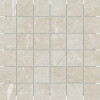 Close-up of Chateau Wheatfield 2×2 mosaic matte tile with realistic marble detailing
