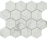 Revival Carrara 3″ Hexagon Mosaic