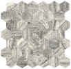 Majesto Travertino Titanium 2″ Hexagon Mosaic Organic Matte