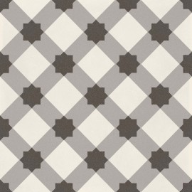 D_Segni Chalk/Midnight/Shadow/Smoke Blend 8×8 Plaid Decorative Tile Matte