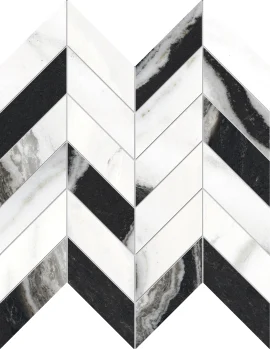 Symphony Snow 12×12 Chevron Mosaic Symphony Snow 12×12 Chevron Mosaic