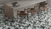 Waterjet Stone Mosaics Pine 12x12 Eclypse Mosiac Polished
