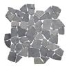 Mosaic Series Grey Marble 18×18 Large Random Mosaic Tumbled