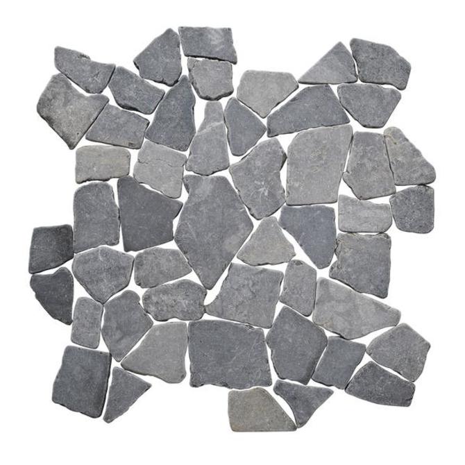 Mosaic Series Grey Marble 18×18 Large Random Mosaic Tumbled