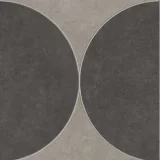 Shapes Tortora & Midnight 23×23 Moon Decorative Tile Matte