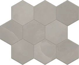 Aquarius Gray 4×4 Hexagon Mosaic