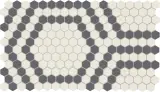 Unglazed Mosaics – Porcelain Honeycomb Dark 1″ Hexagon Mosaic
