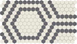 Unglazed Mosaics – Porcelain Honeycomb Dark 1″ Hexagon Mosaic