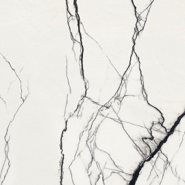 B&W_Marble Rift 1×1 Mosaic Glossy