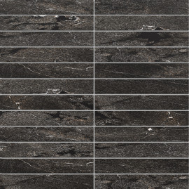 Sociale Diamond Black 1×6 Mosaic FeatherSoft