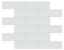 Nantucket Silver 2×6 Brick Mosaic Glossy