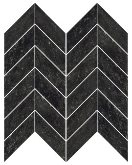 Concert Black 12×12 Chevron Mosaic Matte