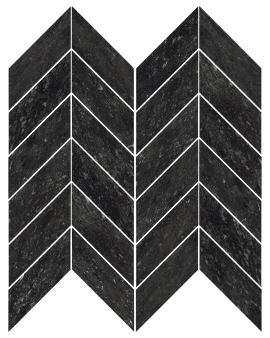 Concert Black 12×12 Chevron Mosaic Matte Concert Black 12×12 Chevron Mosaic Matte