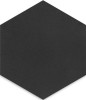 Basalt Black 10″ Hexagon Field Tile Honed