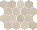 Tuscany Ivory 10×12 Hexagon Mosaic Matte