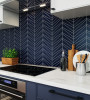 Beach Glass Palms Mosaic Midnight Matte