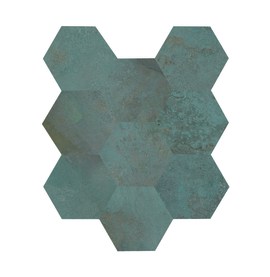 Alchemy Mint 11×13 3D Hexagon Mosaic Rectified