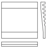 Core Collection Mid Cool Grey 6×6 Sloping Shower Edge