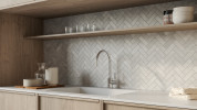 Anciano Grigio 1x4 Herringbone Mosaic