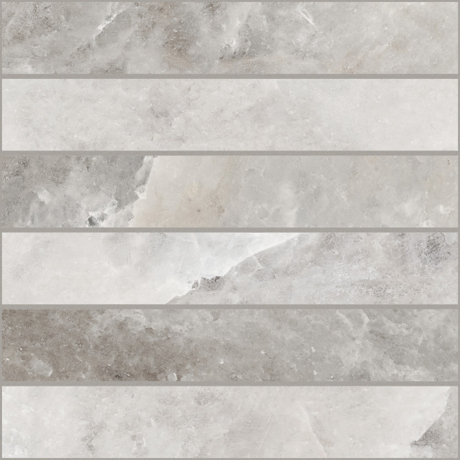 Rock Salt Celtic Grey 2×12 3D Mosaic Matte Rectified